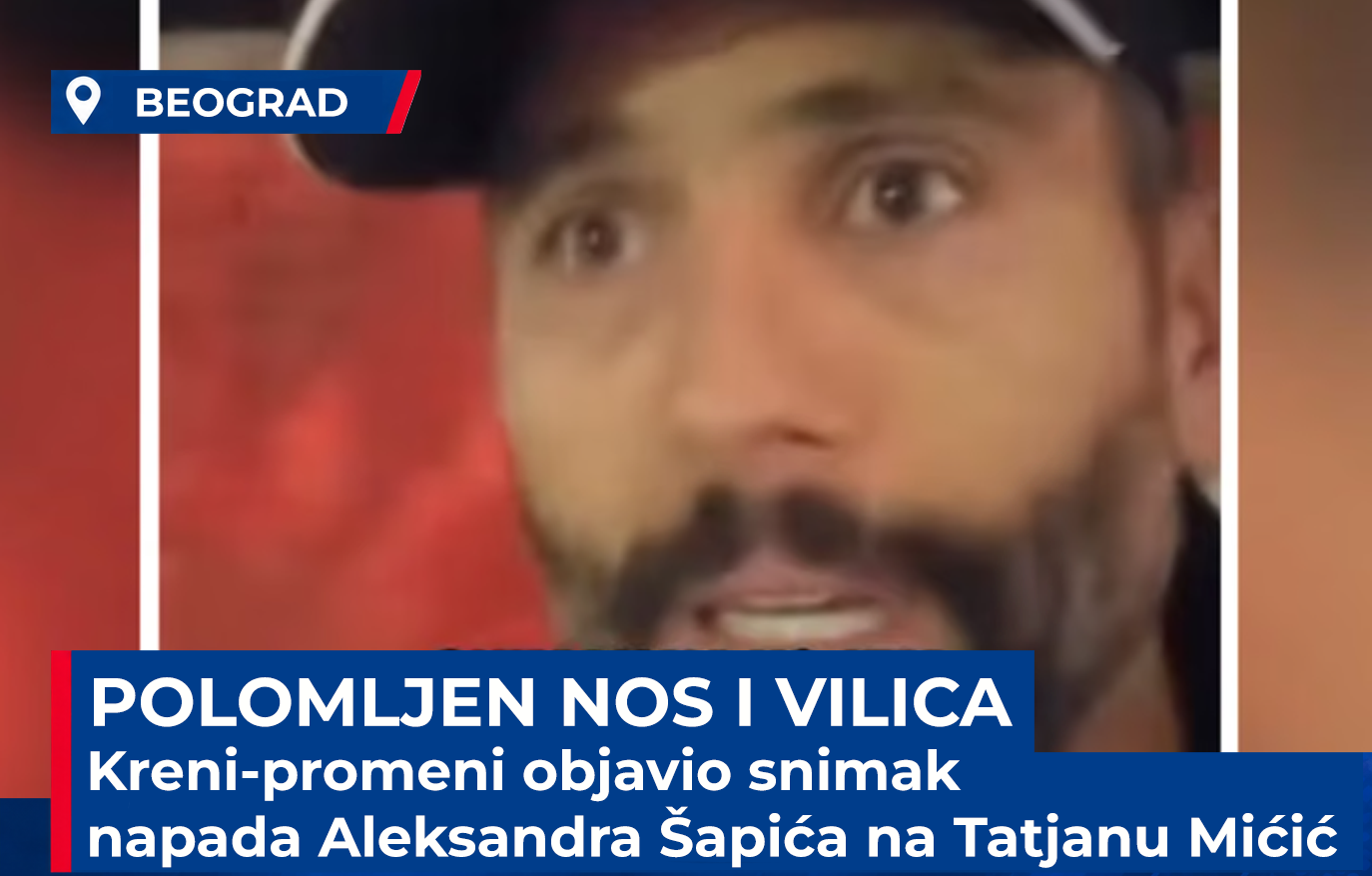 Kreni-promeni objavio snimak napada Aleksandra Šapića na Tatjanu Mićić